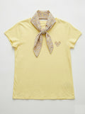 MYHPLSY Heart Pattern T-shirt and Liberty Scarf Yellow