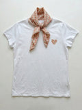 MYHPLSSA Heart Pattern T-shirt and Liberty Scarf Salmon