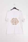 MYABPFBGD T-shirt "Amuse Bouche" Sequined White Background Gold