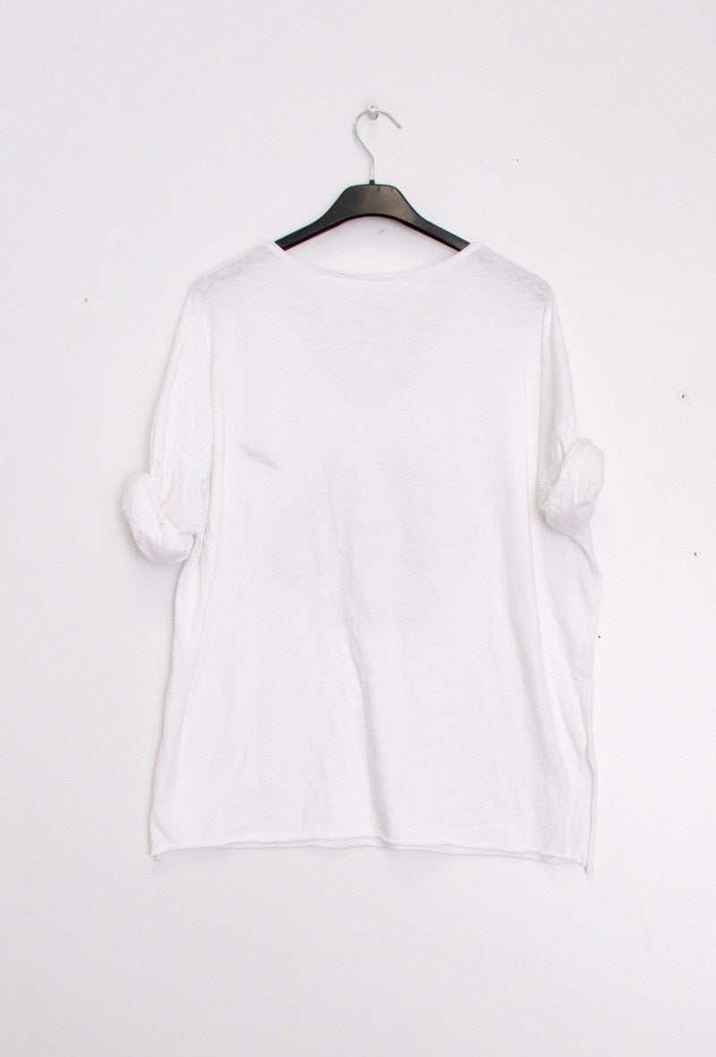 MYABPFBGD T-shirt "Amuse Bouche" Sequined White Background Gold