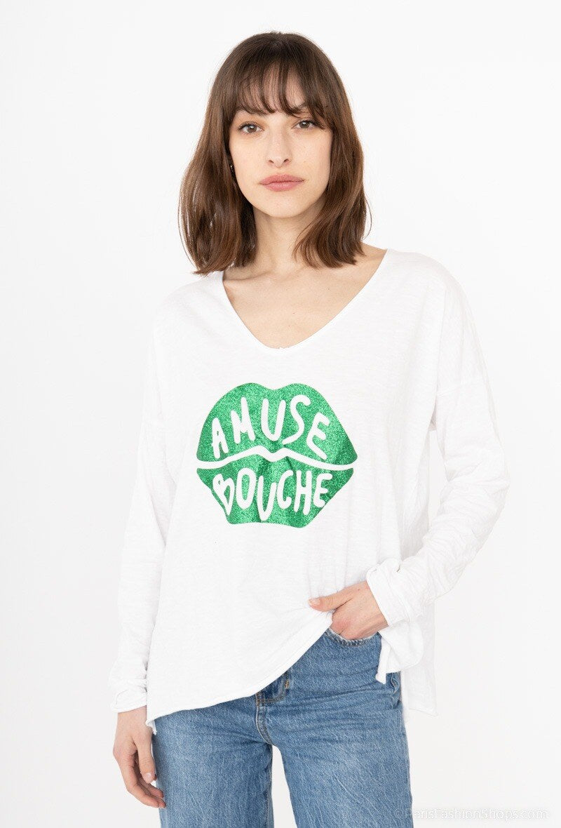 MYABPRB T-shirt "Amuse Bouche" Sequined Royal Blue