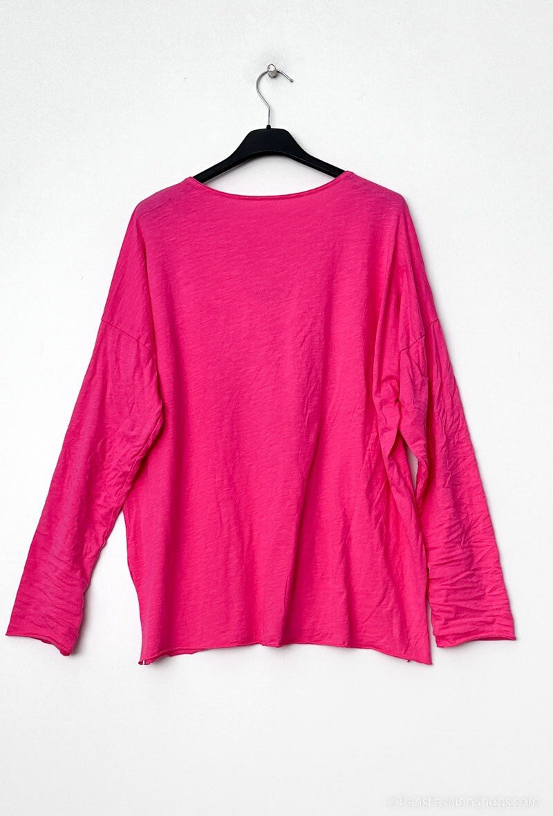 MYABPFU T-shirt "Amuse Bouche" Sequined Fuchsia