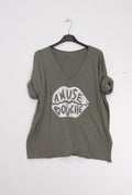 MYABPKK T-shirt "Amuse Bouche" Sequined Kaki