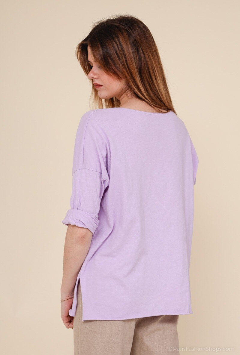 MYABPLI T-shirt "Amuse Bouche" Sequined Lilac