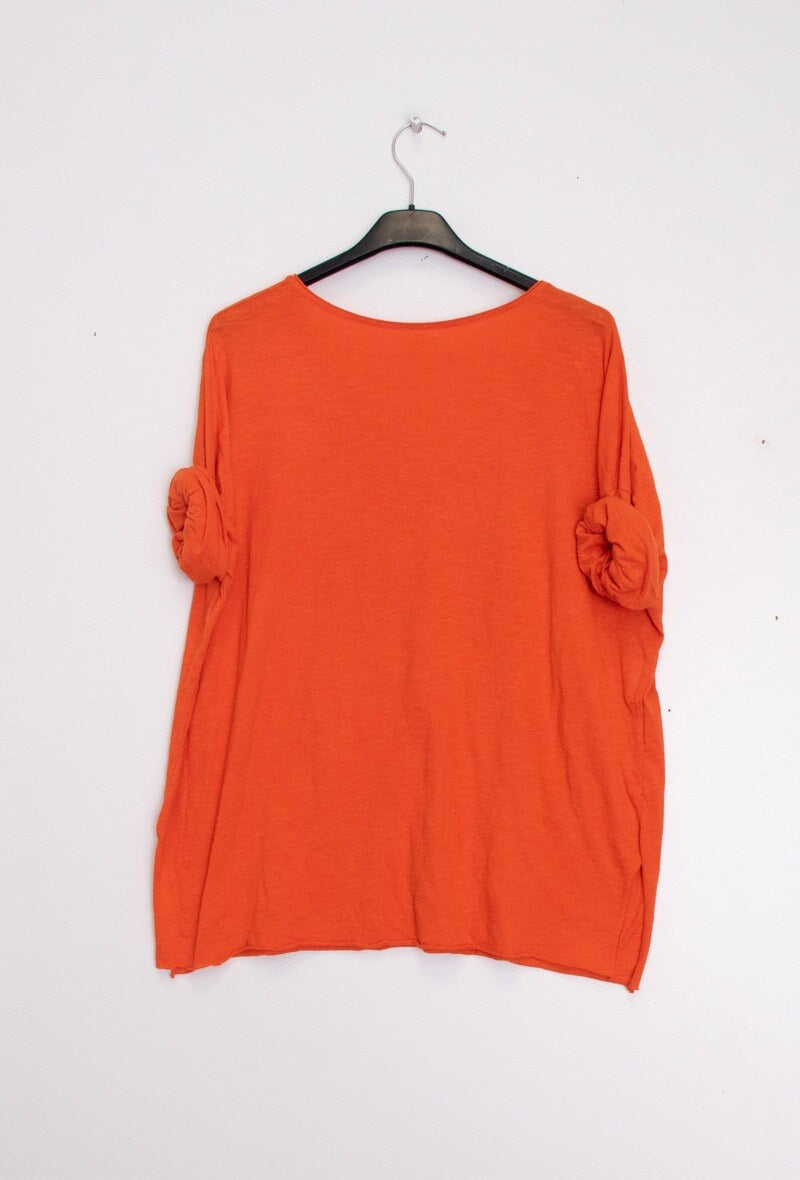 MYABPOR T-shirt "Amuse Bouche" Sequined Orange