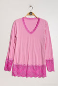 MYLRS T-shirt with lace Rose Shadow