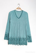 MYLCE T-shirt with lace Celadon