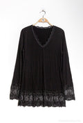 MYLBK T-shirt with lace Black