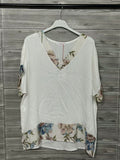 ZOT039WH Daisy Print Cotton Set White