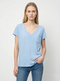 MYRPSB T-shirt with ripped pocket Sky Blue