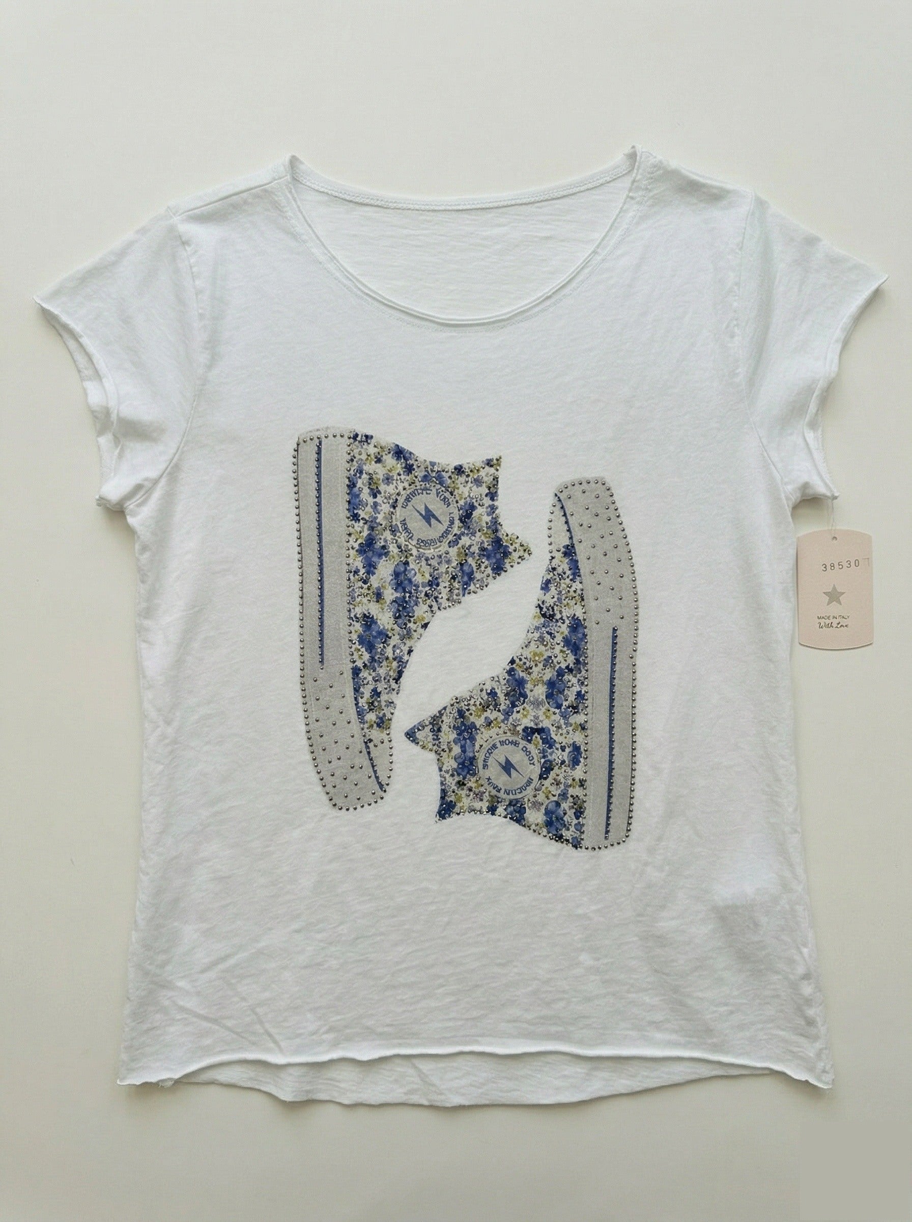 MYWLSBL White T-shirt Liberty Sneakers Blue