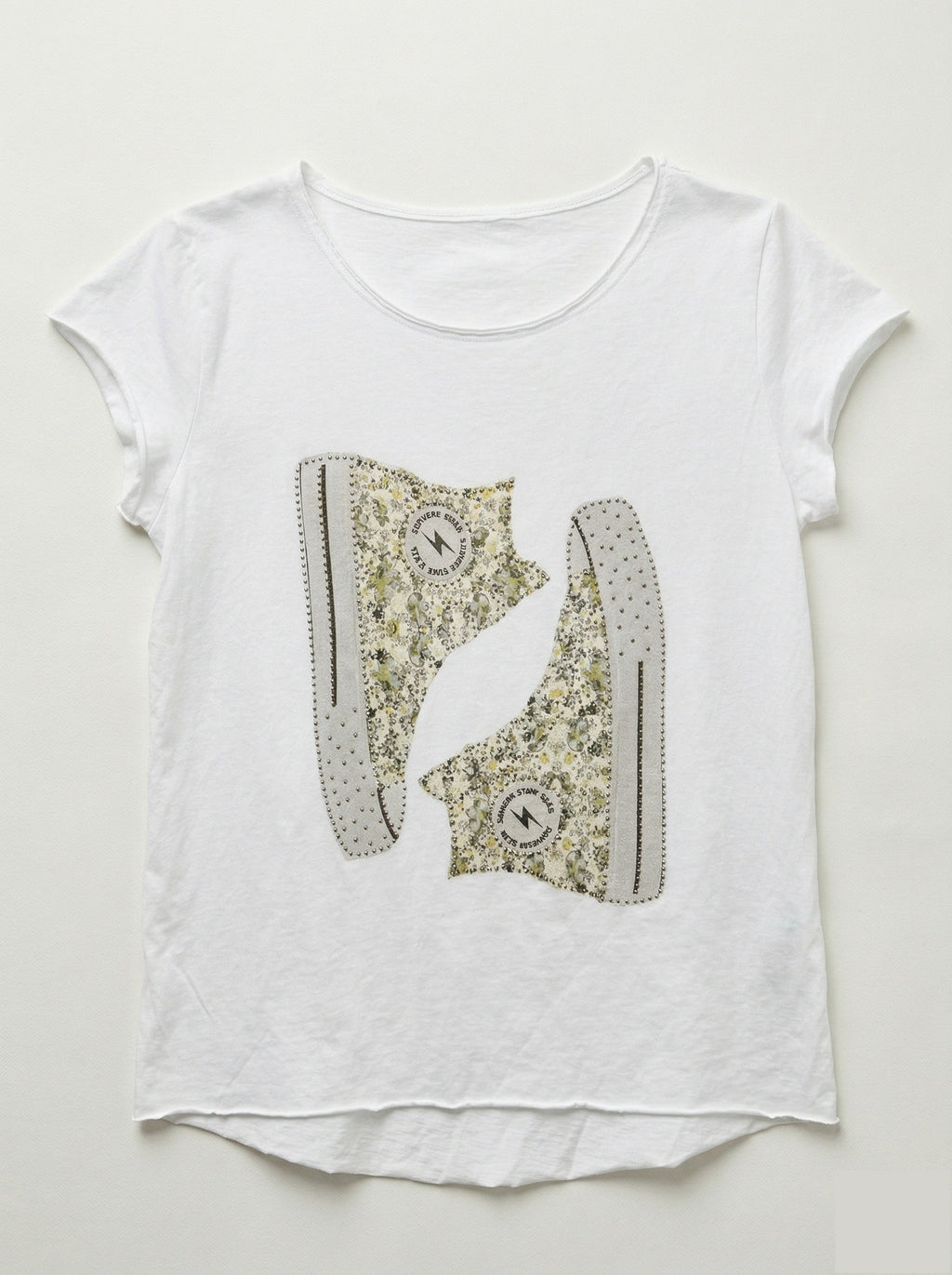 MYWLSOL White T-shirt Liberty Sneakers Olive