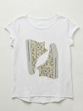 MYWLSOL White T-shirt Liberty Sneakers Olive