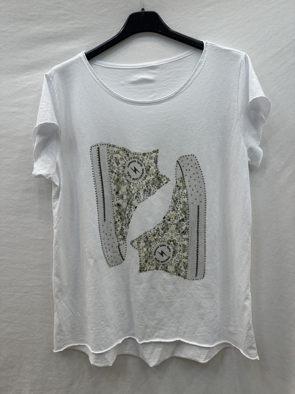 MYWLSOL White T-shirt Liberty Sneakers Olive
