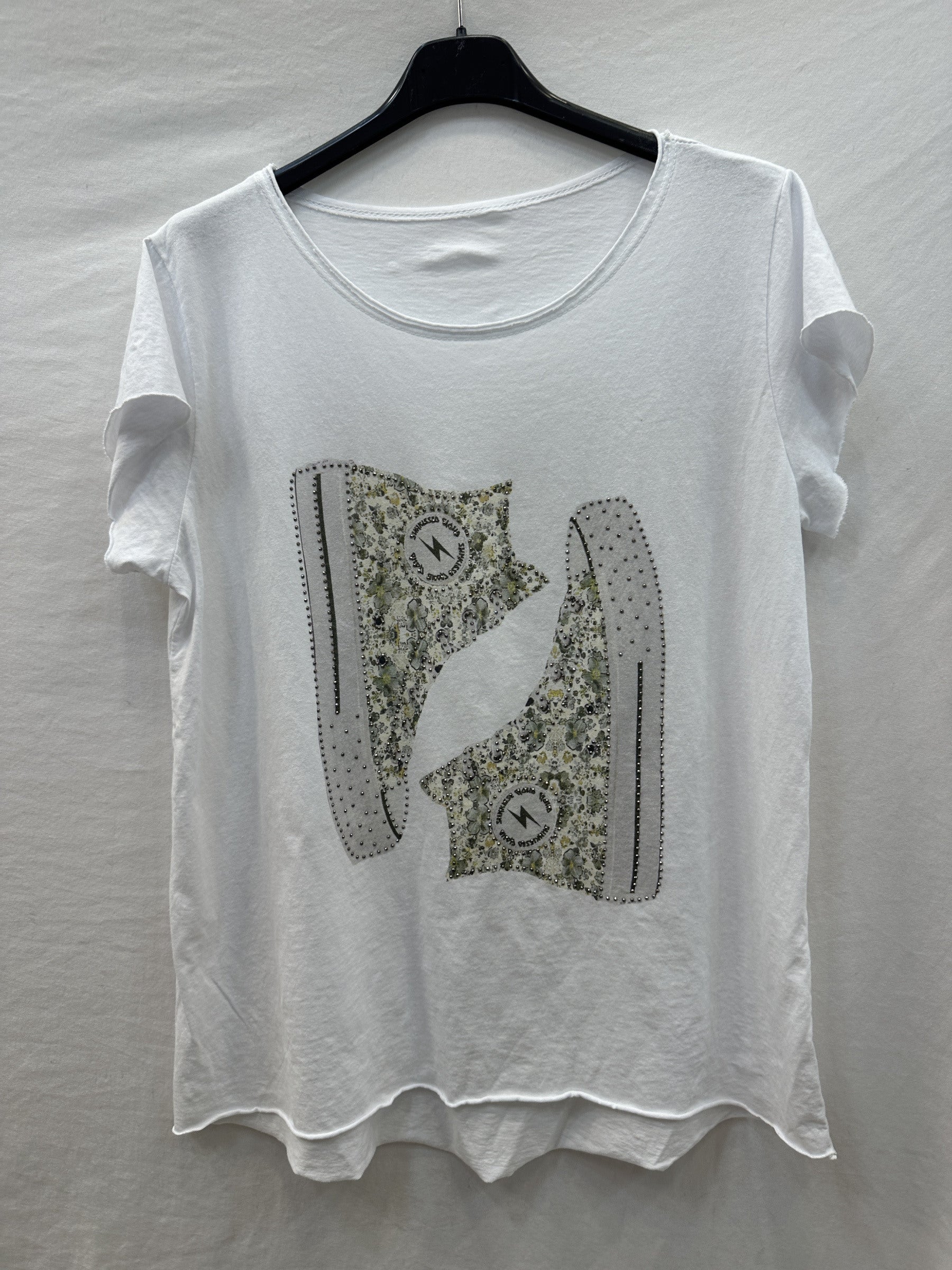 MYWLSOL White T-shirt Liberty Sneakers Olive