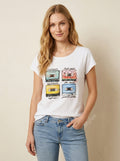 MYWRCW White T-shirt Retro Cassettes White