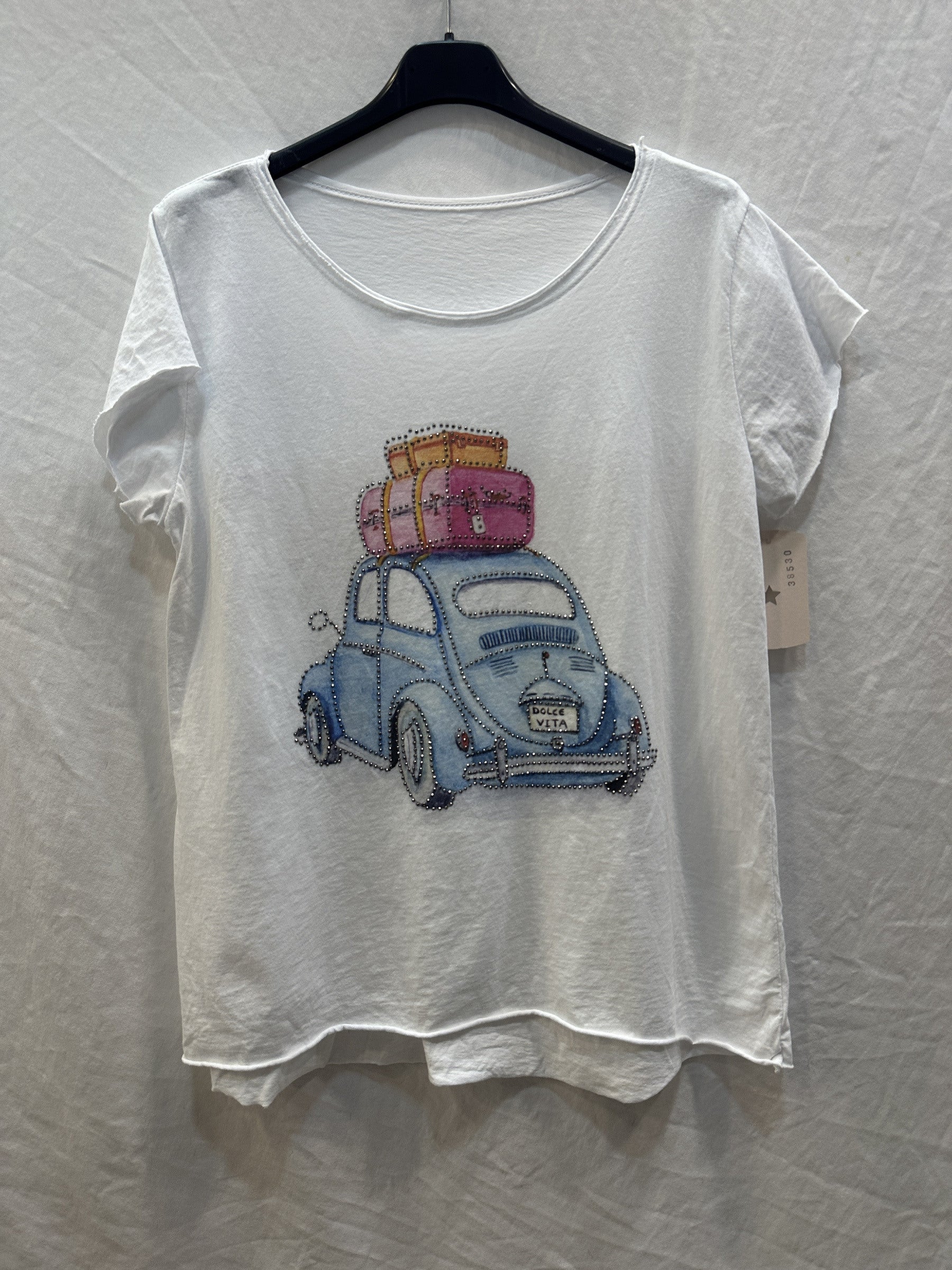 MYWLBW White Ladybug Blue T-shirt White