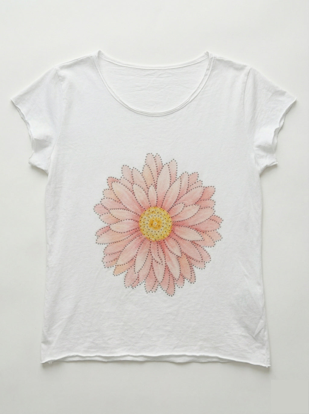 MYWDPW White Daisy Pink T-shirt White