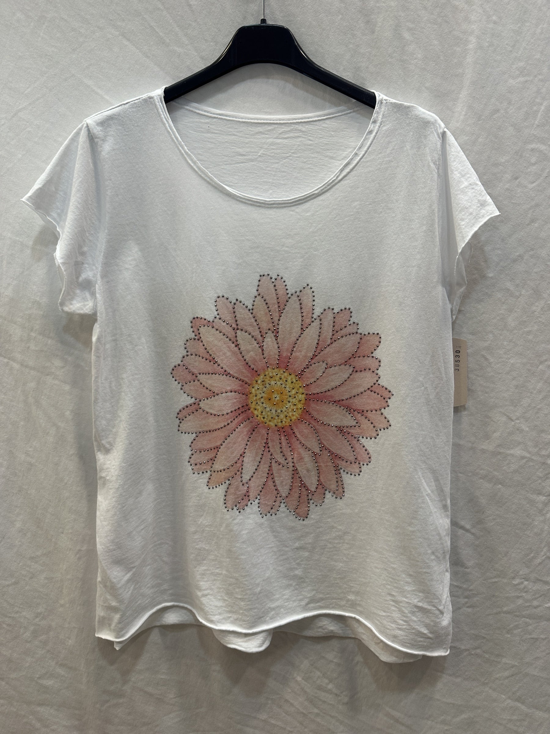 MYWDPW White Daisy Pink T-shirt White