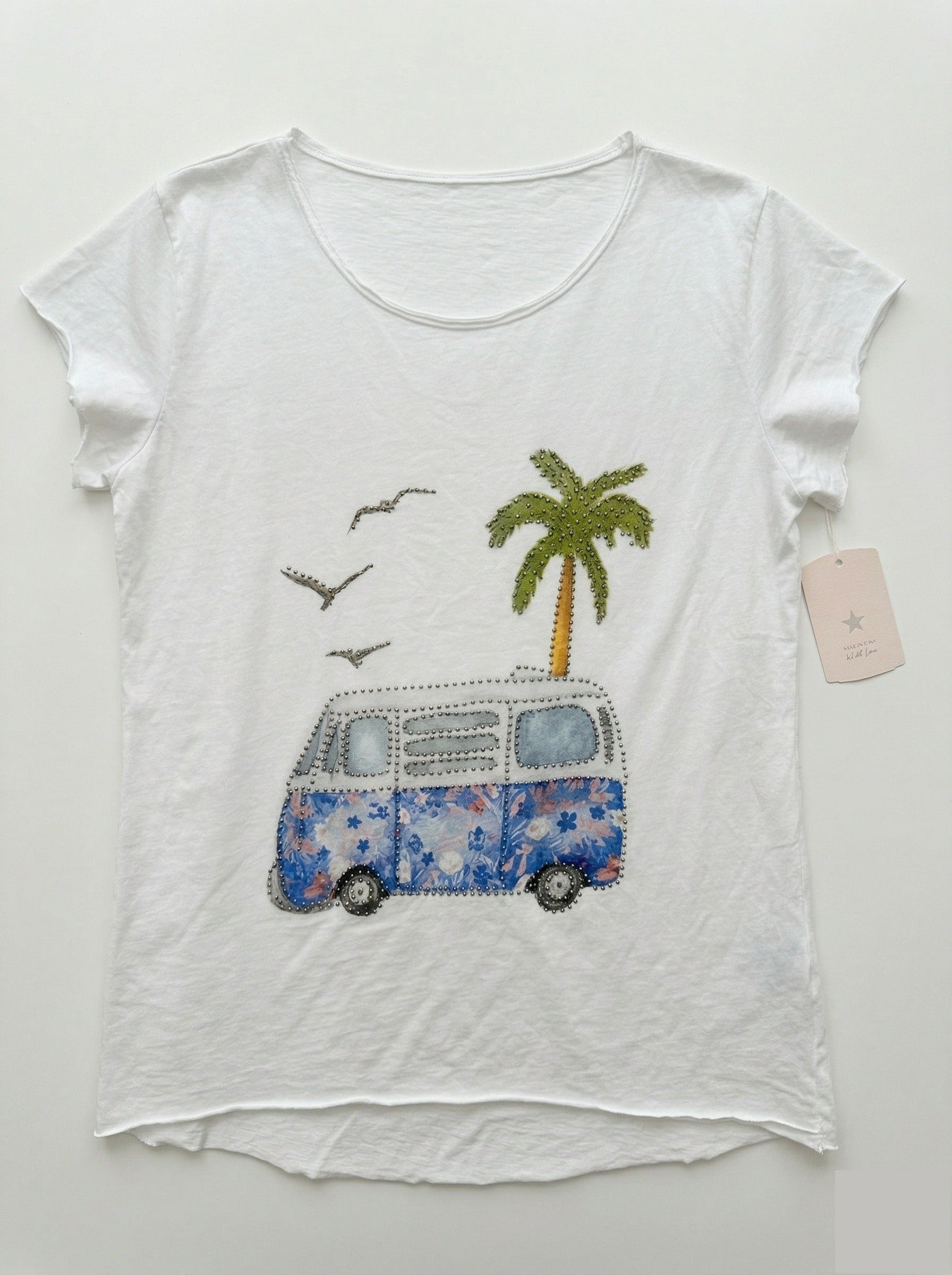 MYWVPW White Van Palmier T-shirt White