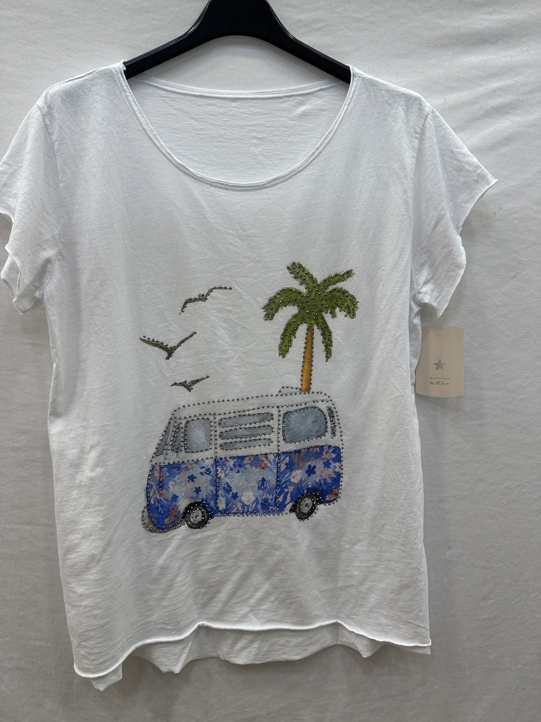 MYWVPW White Van Palmier T-shirt White