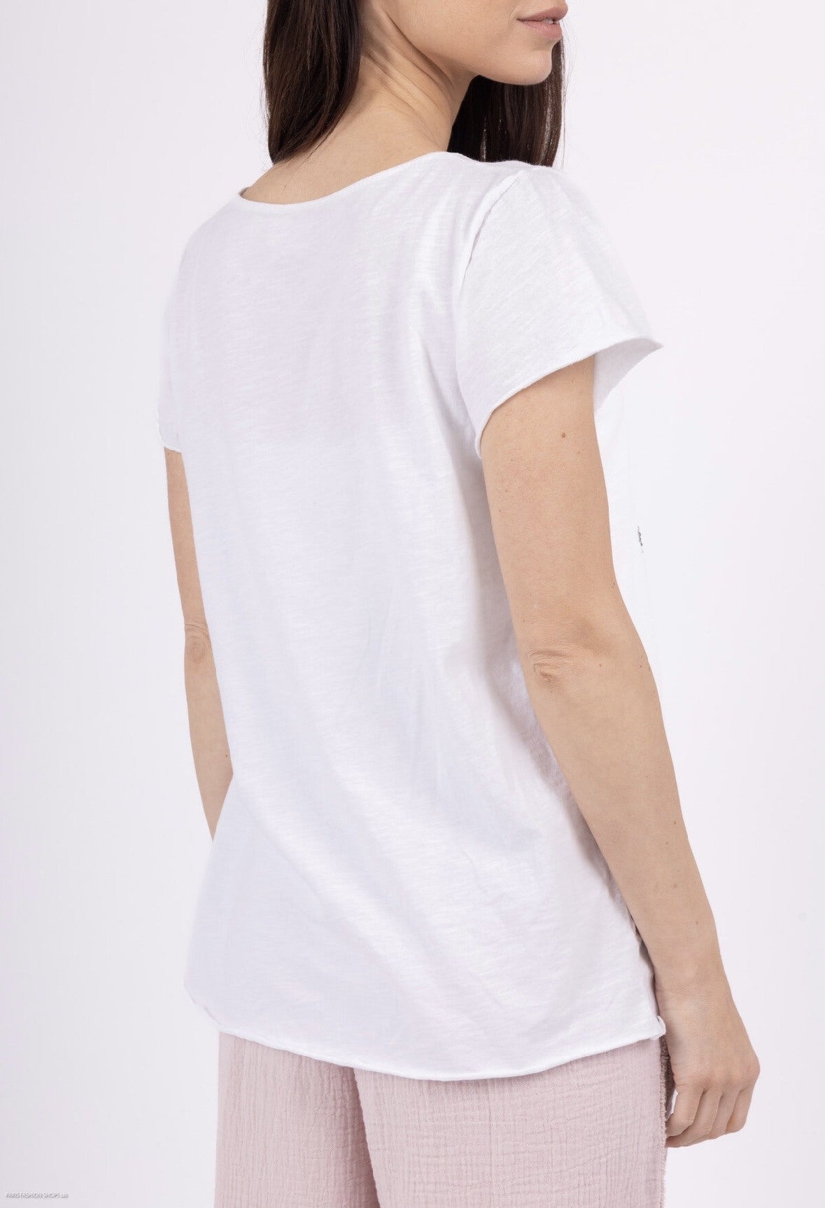 MYEGTPG T-shirt embroidered with glitter tree Pearl Gray