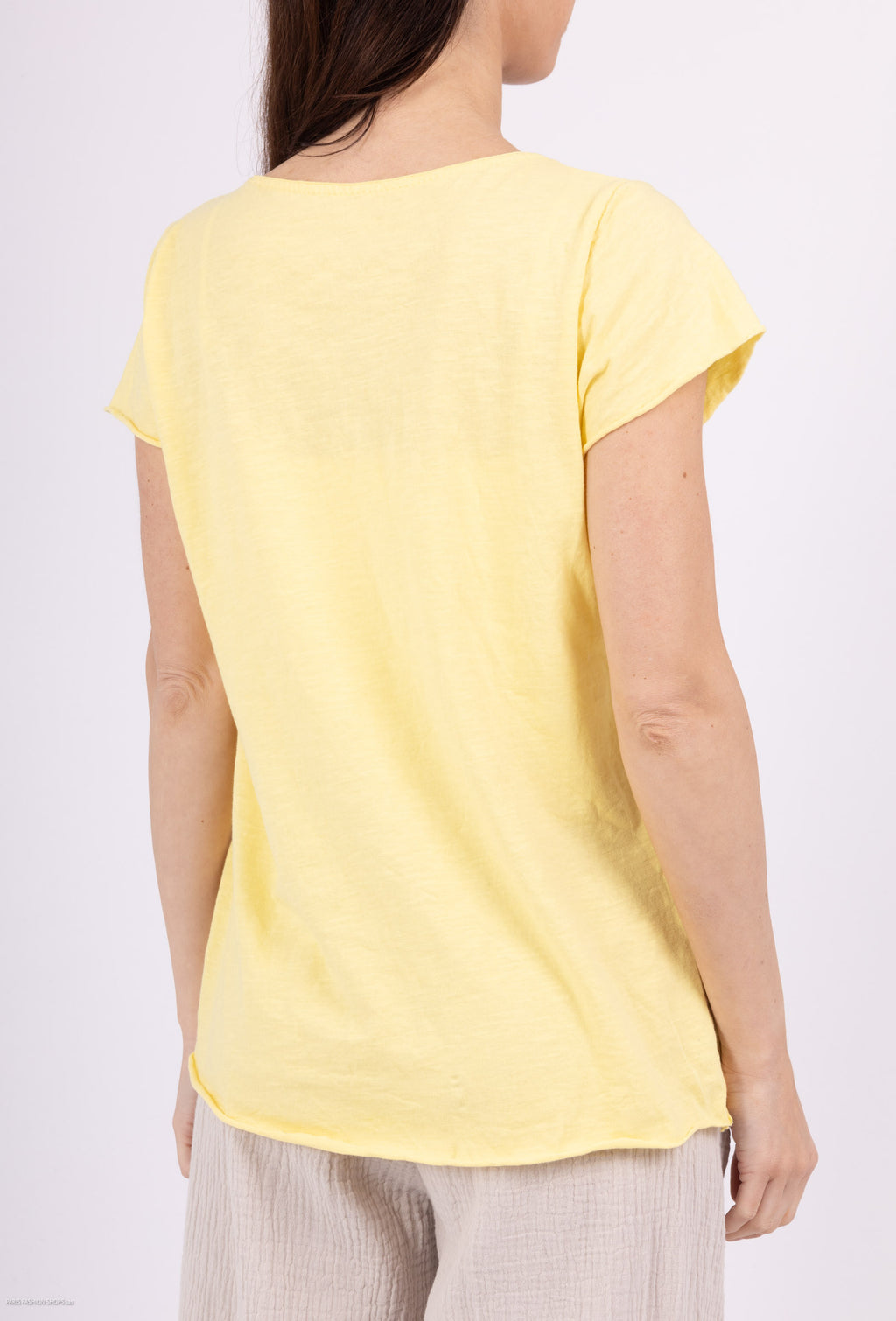 MYEGTY T-shirt embroidered with glitter tree Yellow
