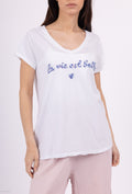 MYGEBLV Glottum embroidered t-shirt is beautiful Lavender