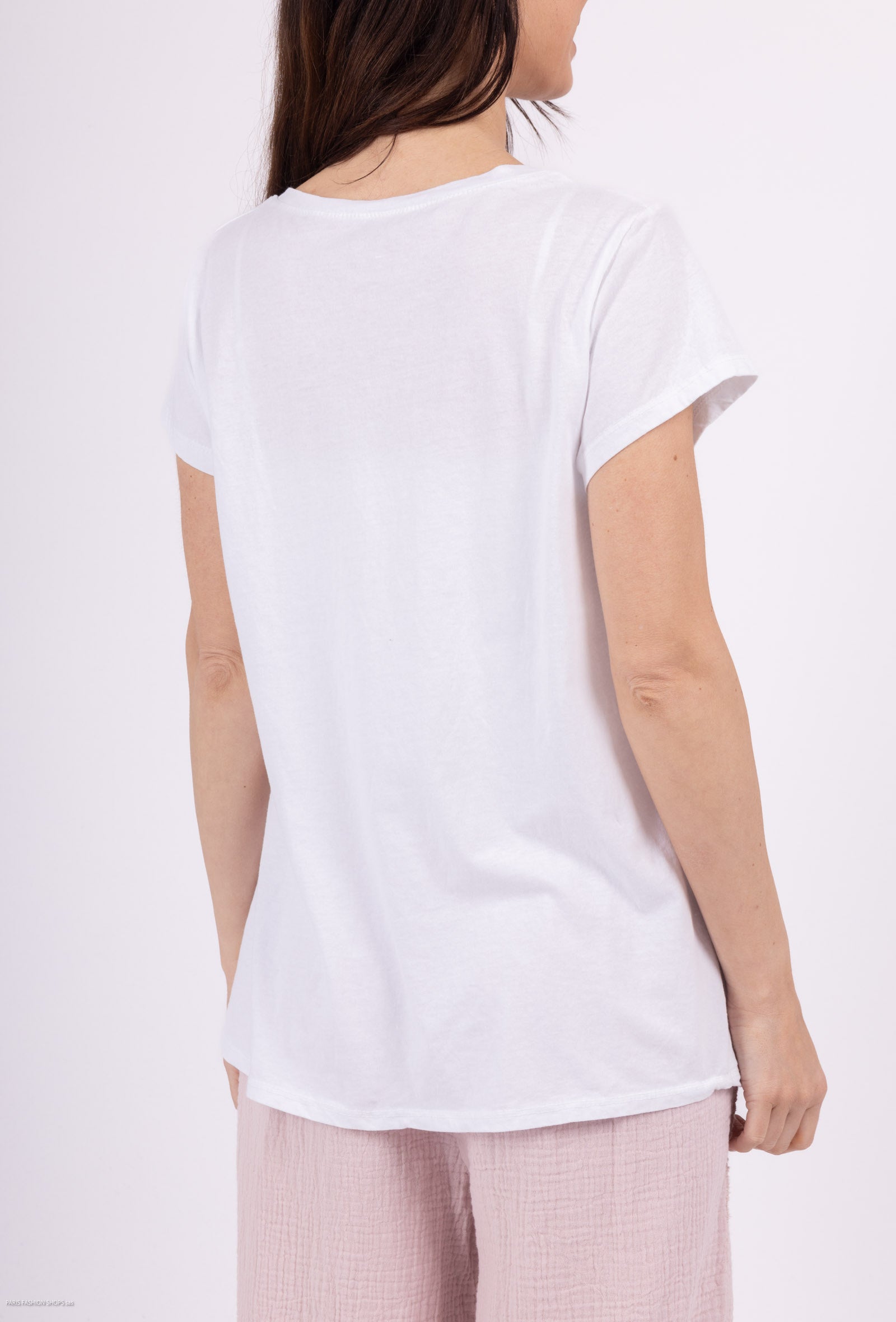 MYGEBLV Glottum embroidered t-shirt is beautiful Lavender