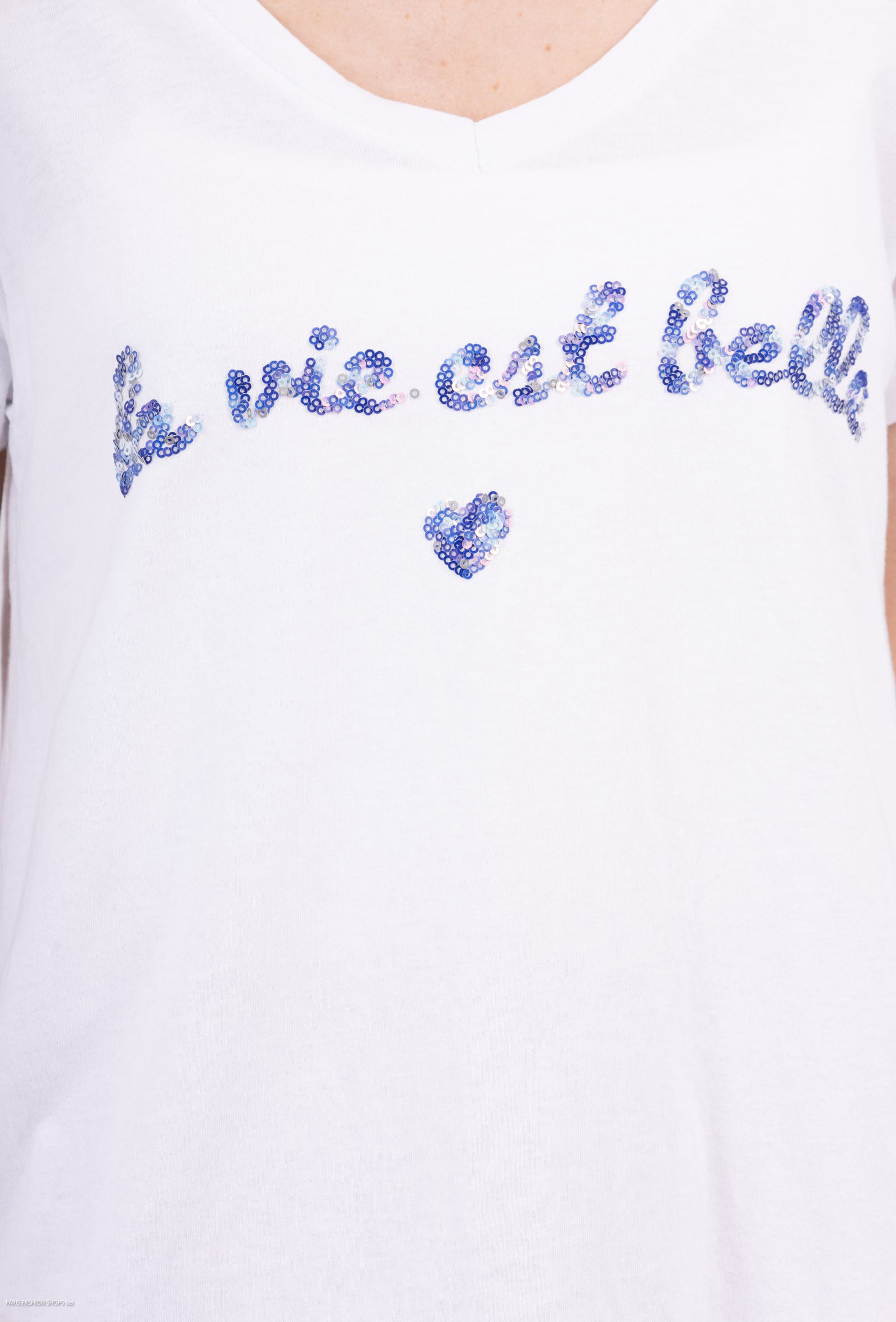 MYGEBLV Glottum embroidered t-shirt is beautiful Lavender