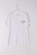 MYHEMJN Heart embroidered t-shirt with madness Jeans