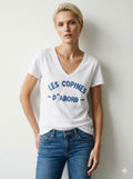 MYGEFJN Girlfriend embroidered t-shirt first Jeans
