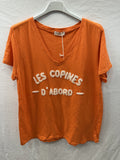 MYGEFOR Girlfriend embroidered t-shirt first Orange