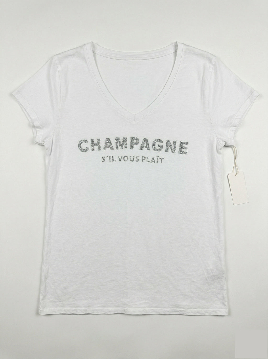 MYCPSL "Champagne Please" T-shirt Silver