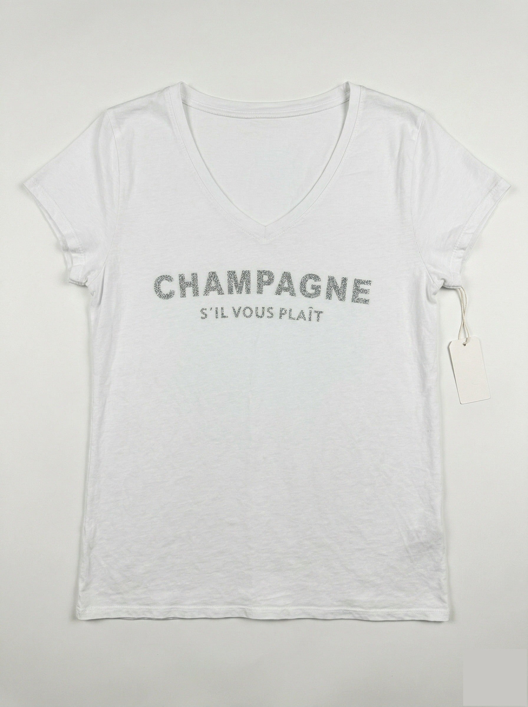 MYCPSL "Champagne Please" T-shirt Silver