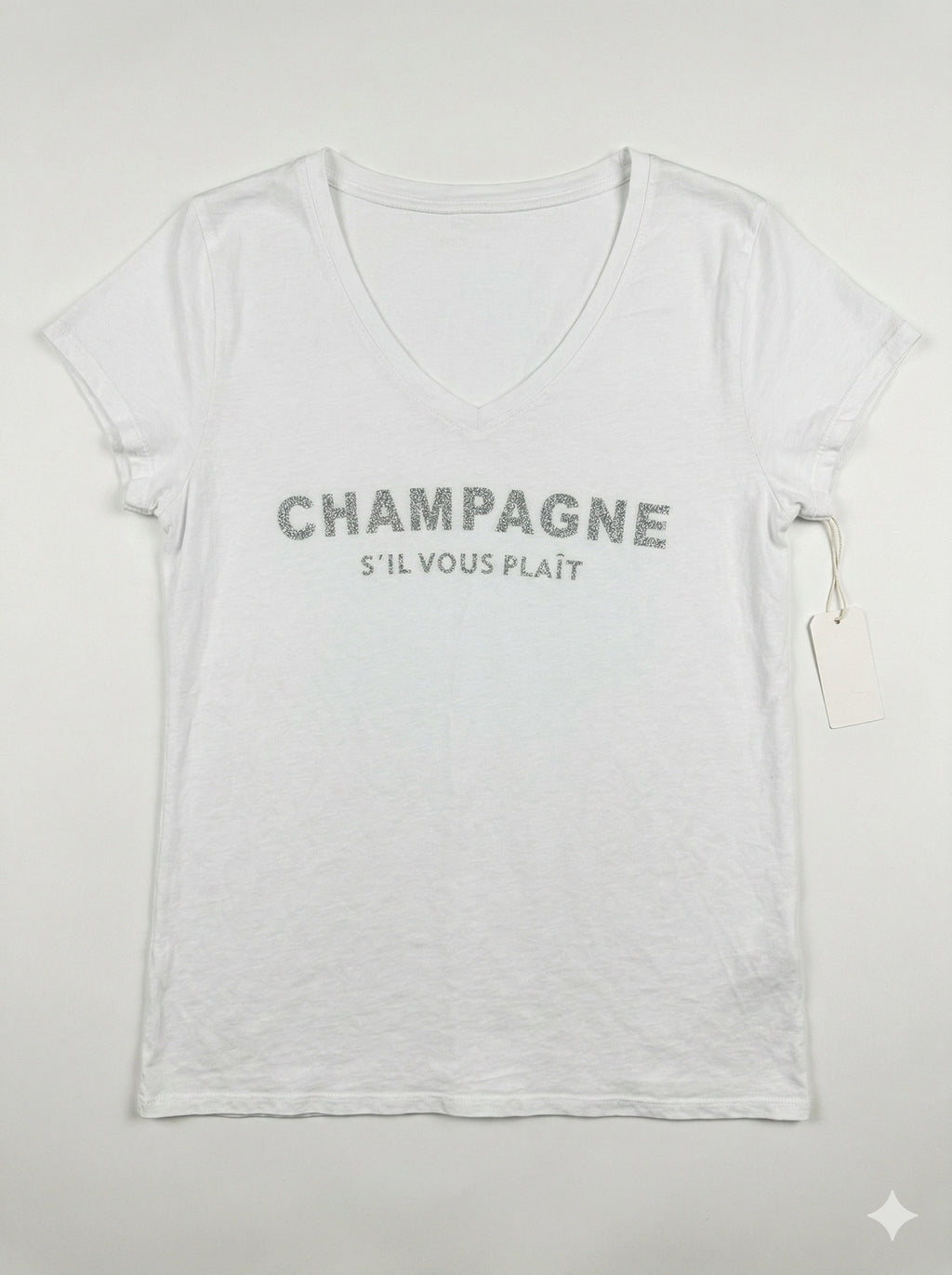 MYCPSL "Champagne Please" T-shirt Silver
