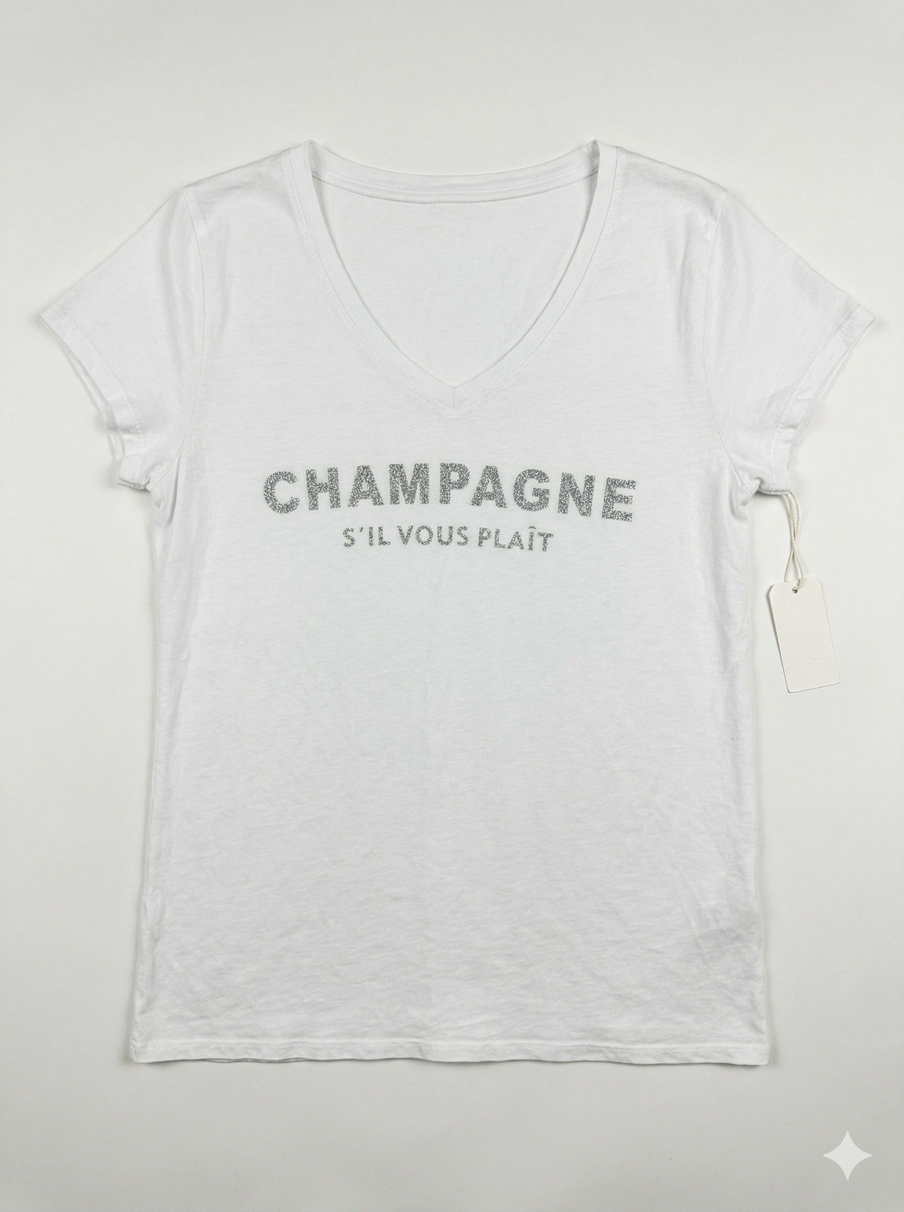 MYCPSL "Champagne Please" T-shirt Silver