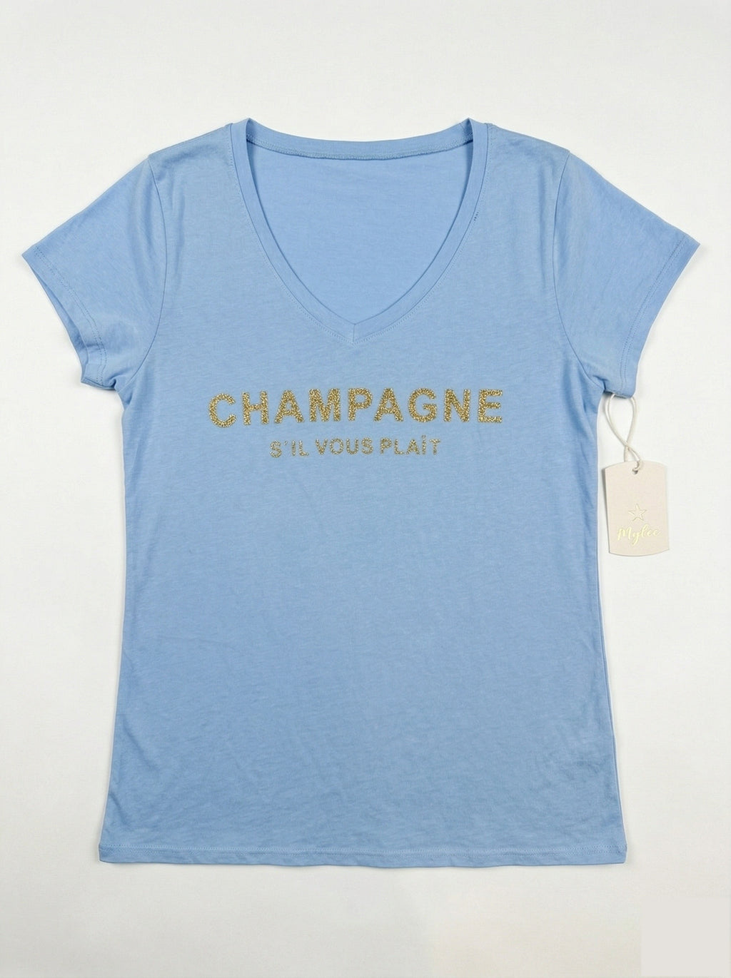 MYCPSB "Champagne Please" T-shirt Sky Blue