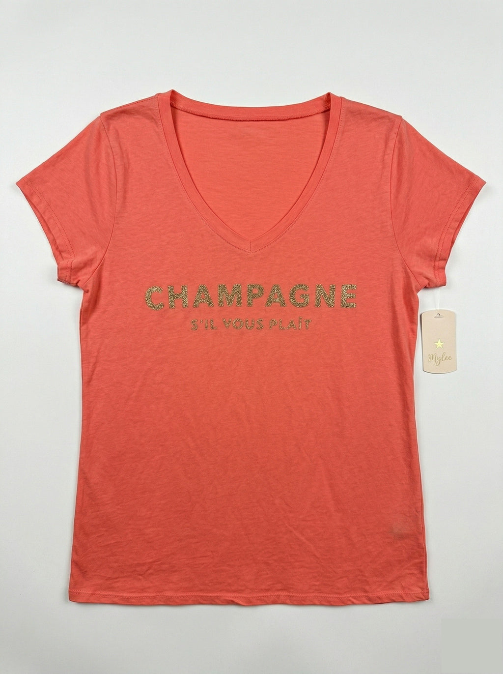 MYCPCR "Champagne Please" T-shirt Coral
