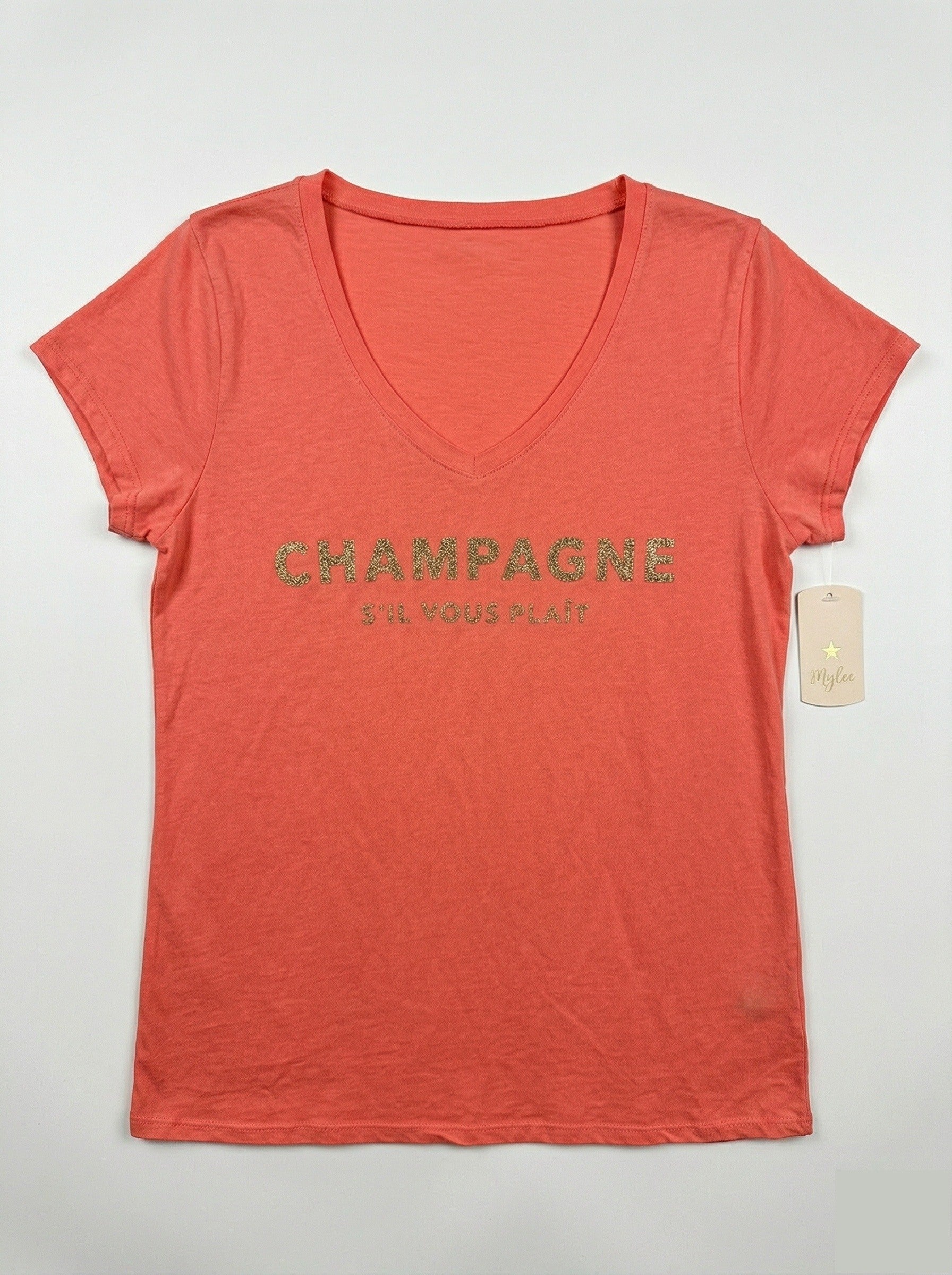 MYCPCR "Champagne Please" T-shirt Coral