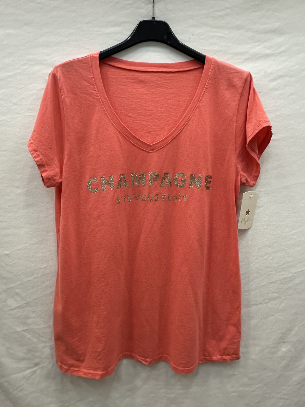 MYCPCR "Champagne Please" T-shirt Coral