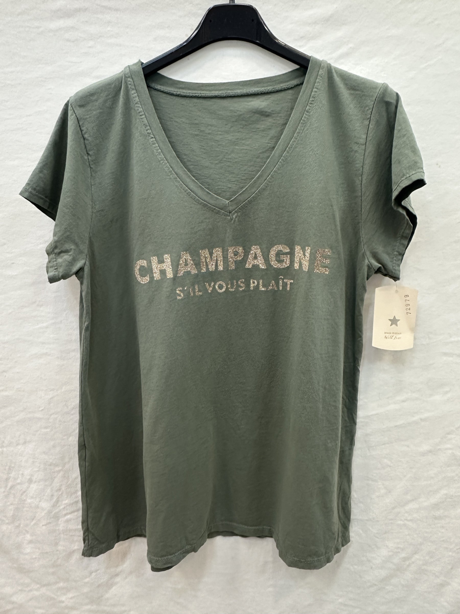 MYCPKK "Champagne Please" T-shirt Kaki