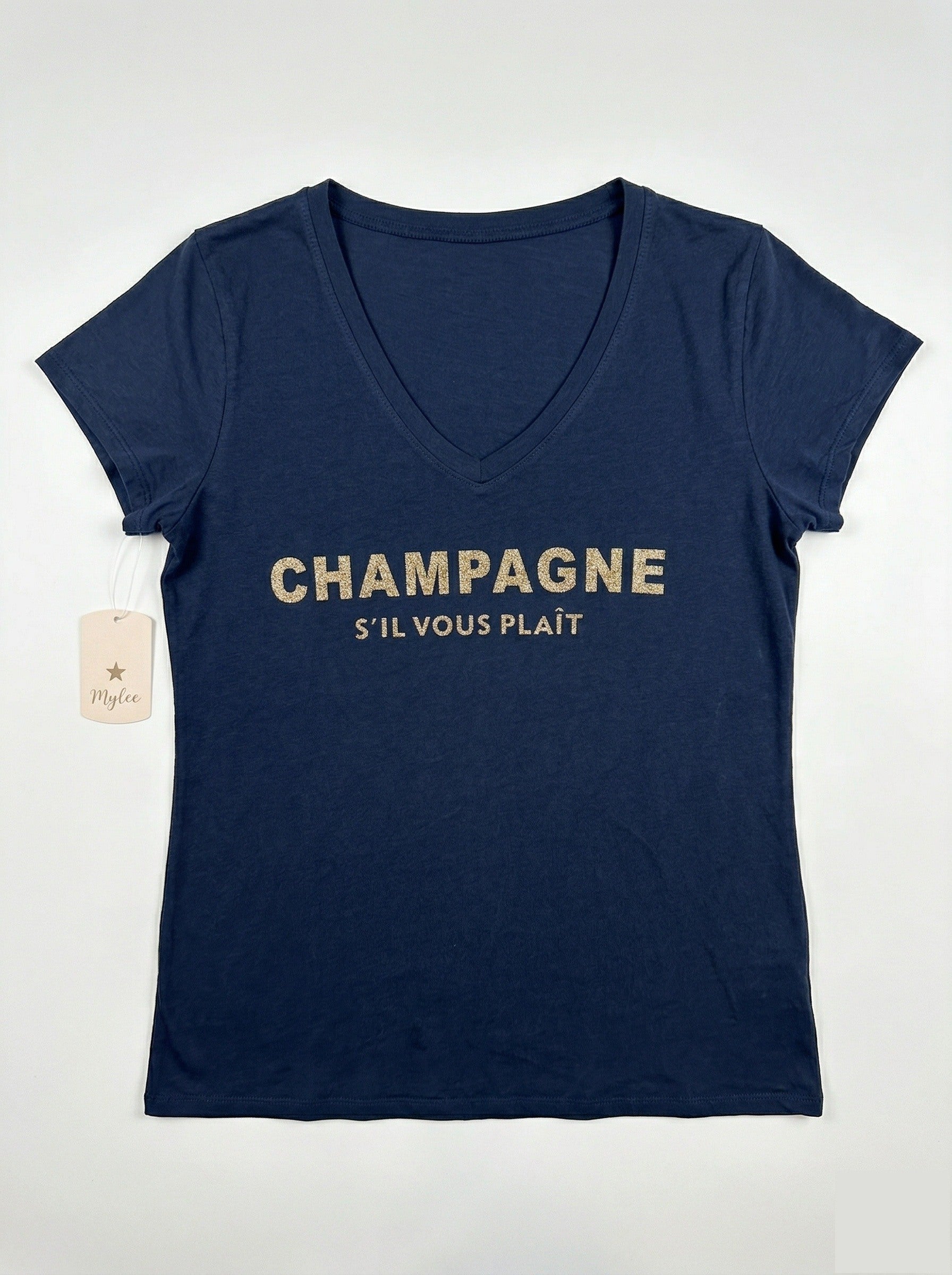 MYCPNV "Champagne Please" T-shirt Navy