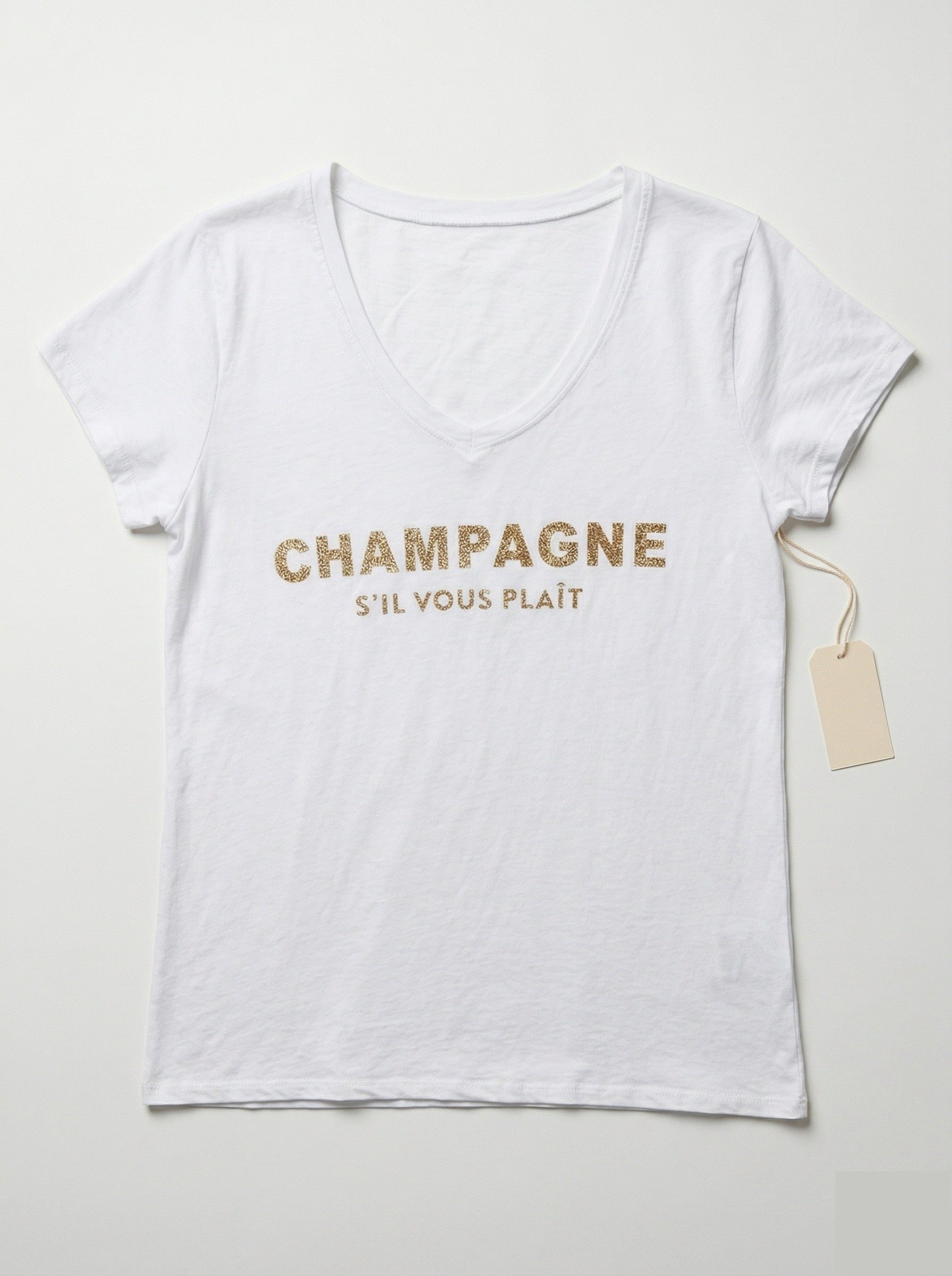 MYCPGD "Champagne Please" T-shirt Gold