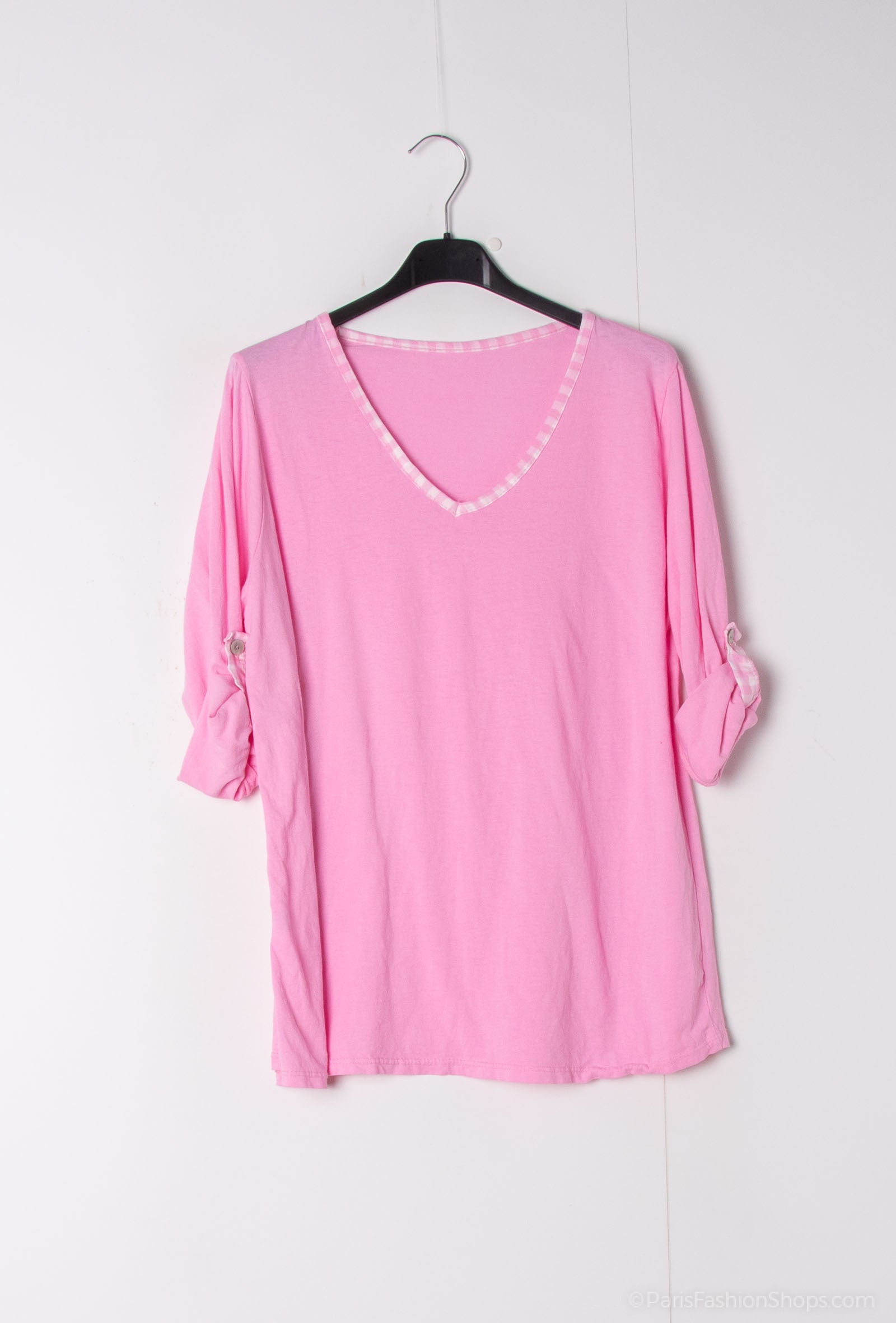 MYCVRS Gingham Collar t-shirt Rose Shadow
