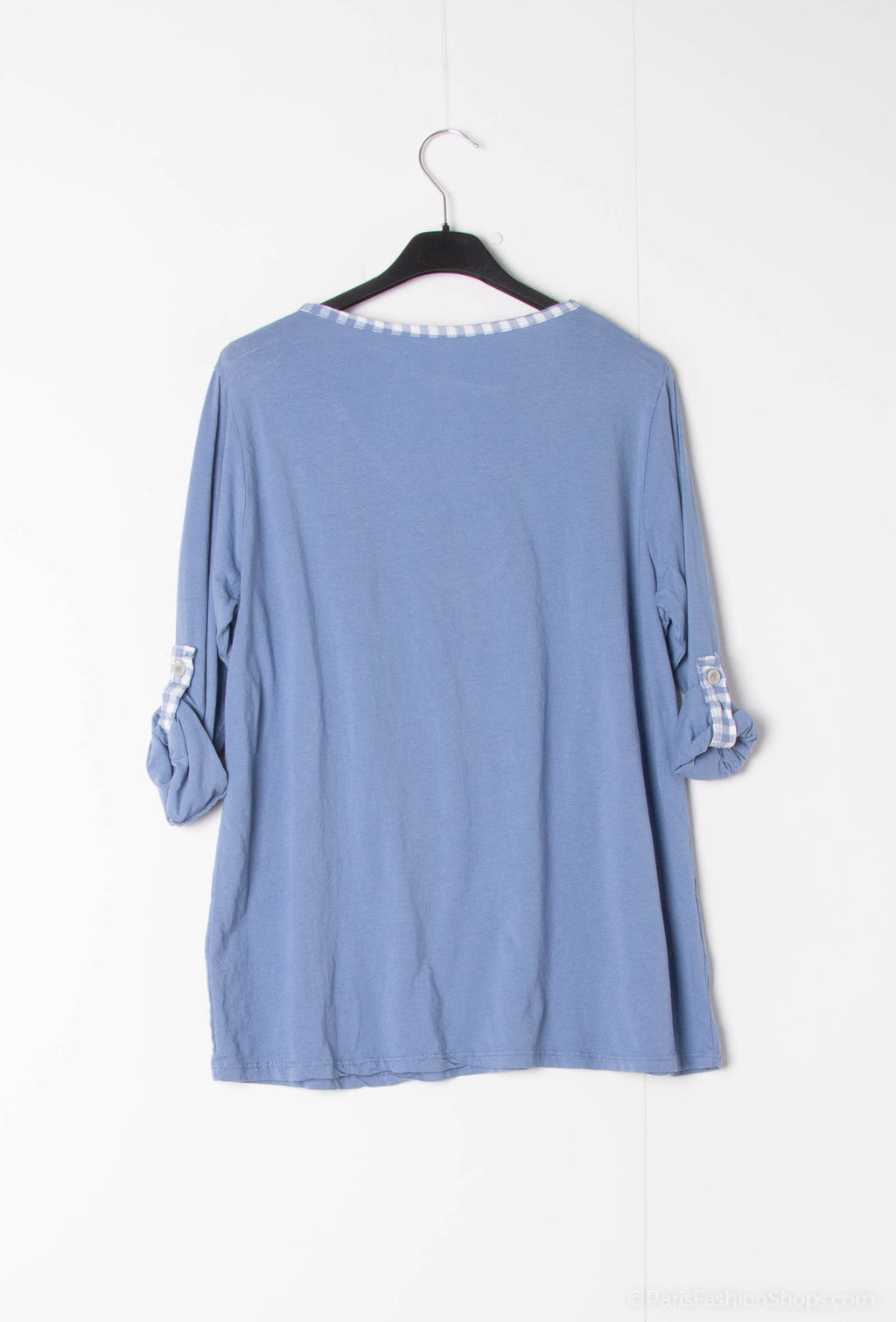 MYCVJN Gingham Collar t-shirt Jeans
