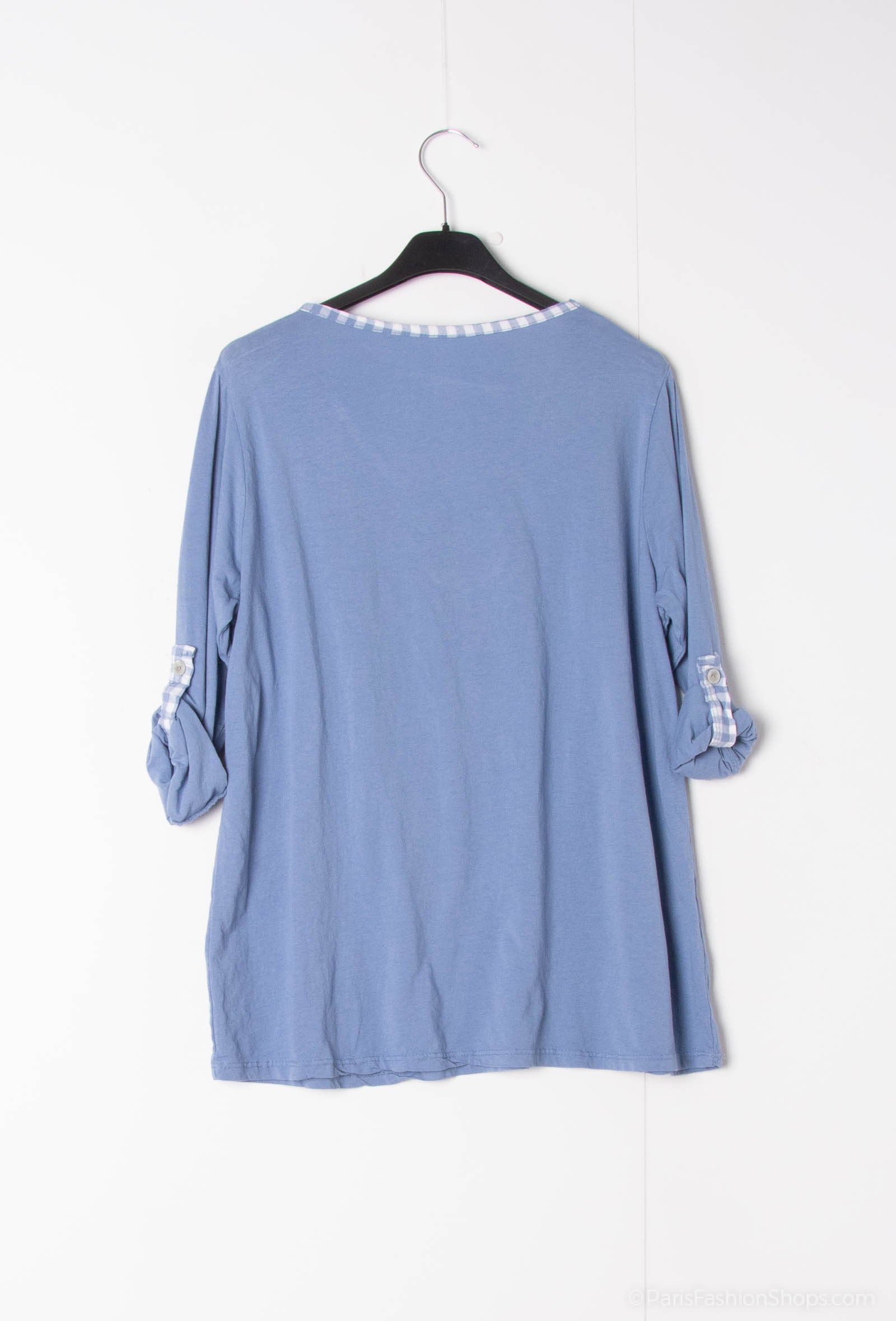 MYCVJN Gingham Collar t-shirt Jeans