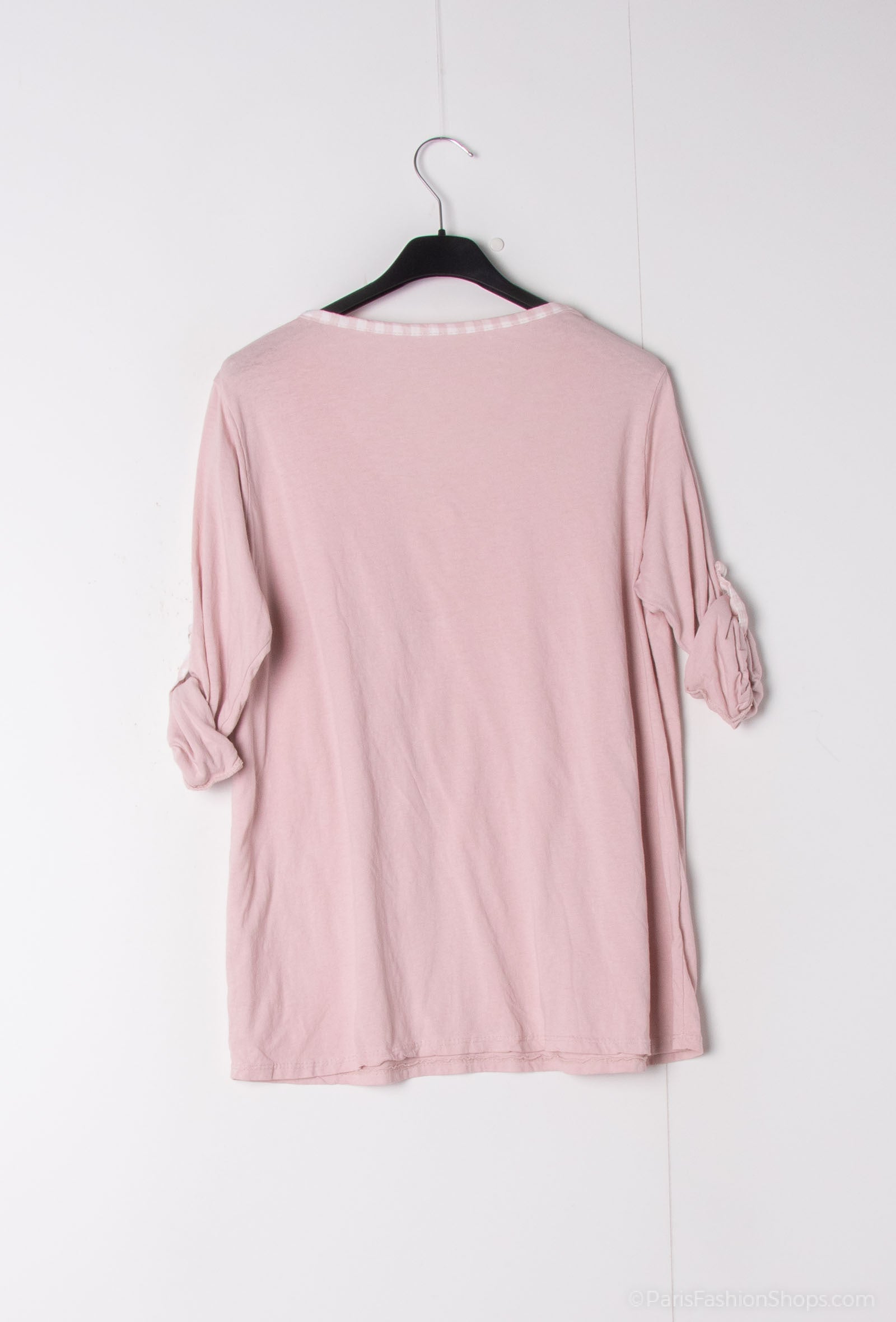 MYCVNU Gingham Collar t-shirt Nude
