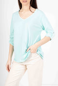 MYCVAM Gingham Collar t-shirt Aqua Marine