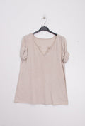 MYMLBG T-Shirt 3/4 Sleeve Beige